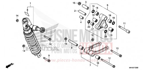 COUSSIN ARRIERE CRF1000AK de 2019